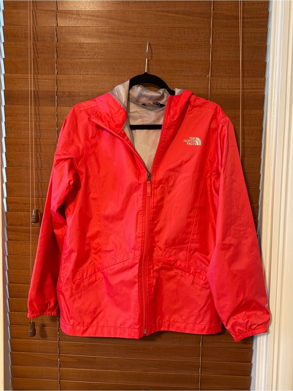 The North Face Kids Bright Pink Hooded Rain Jacket